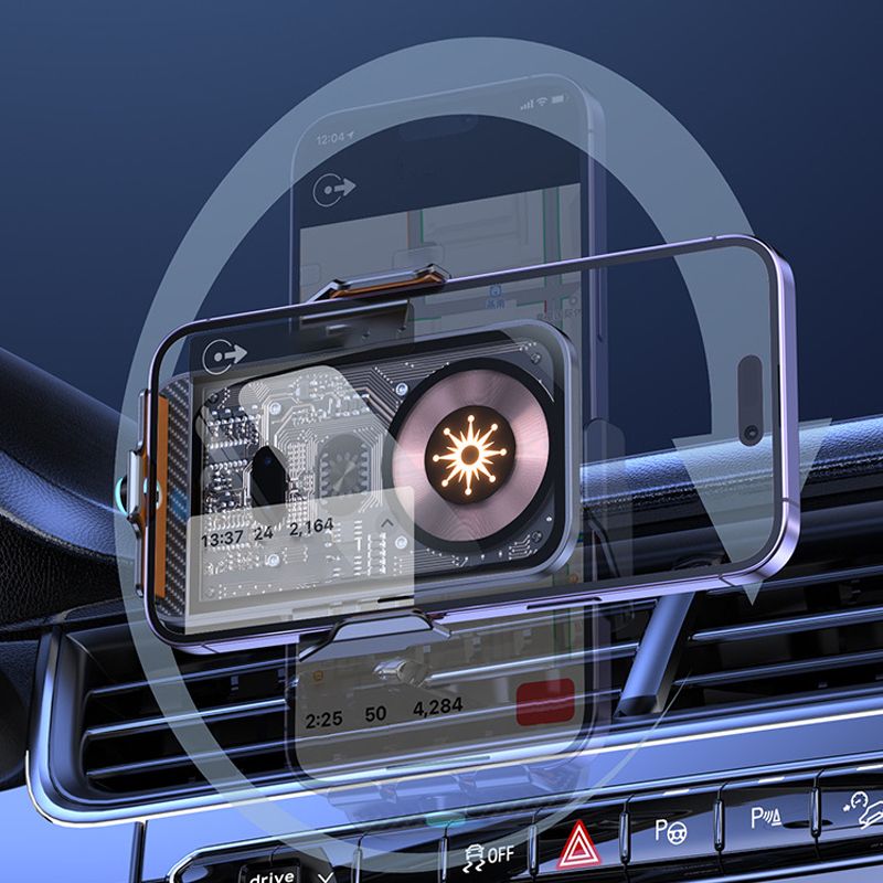 š„Mechanical Car Phone Holder Support Wireless Chargingš„