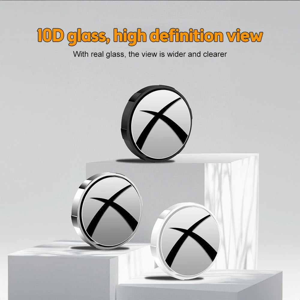 Vehicle Blind Spot Mirror 360° Rotate Sway Adjustable HD Glass Convex Mirror