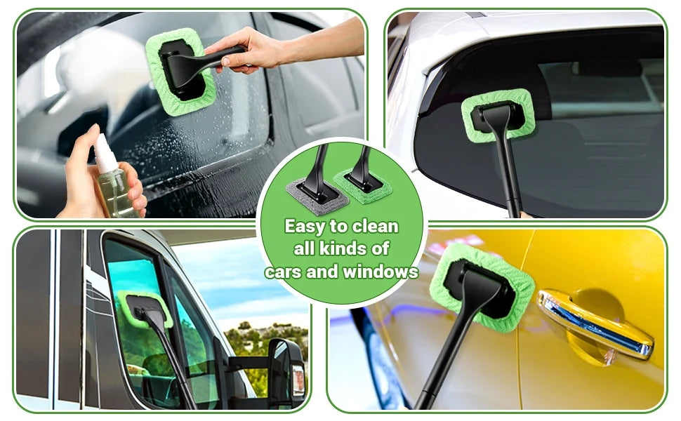 Effortlessly Clean Your Car Windows With This Premium Window Cleaning Brush Kit!