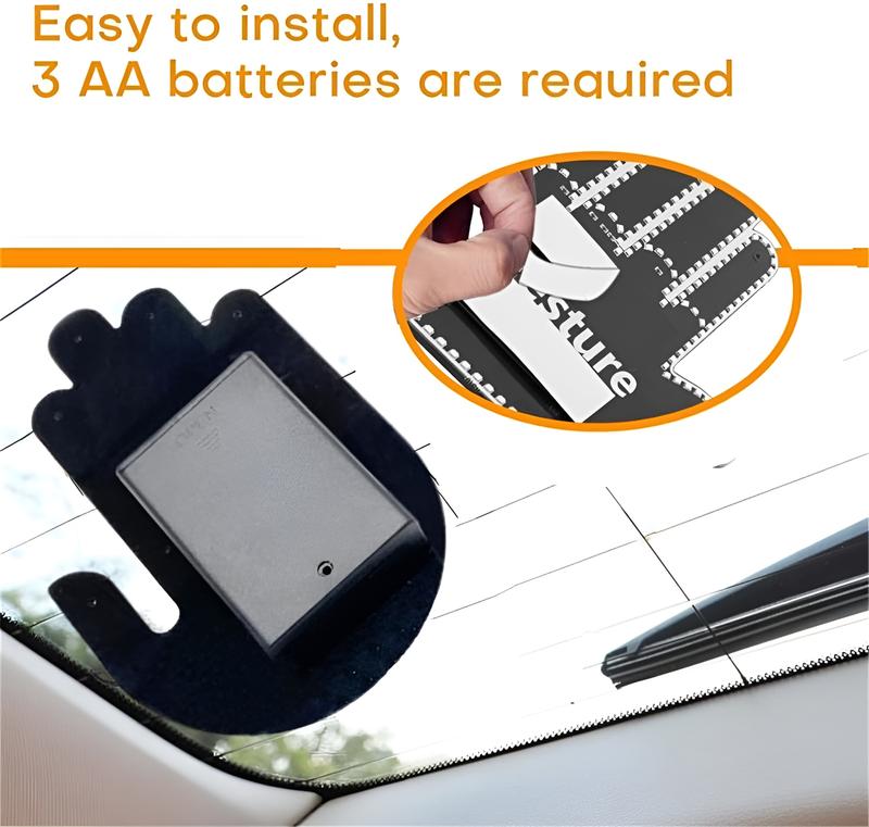 Hand Gesture Light for Car, Finger Gesture Light with Remote, Give The Love & Bird & Wave to Drivers