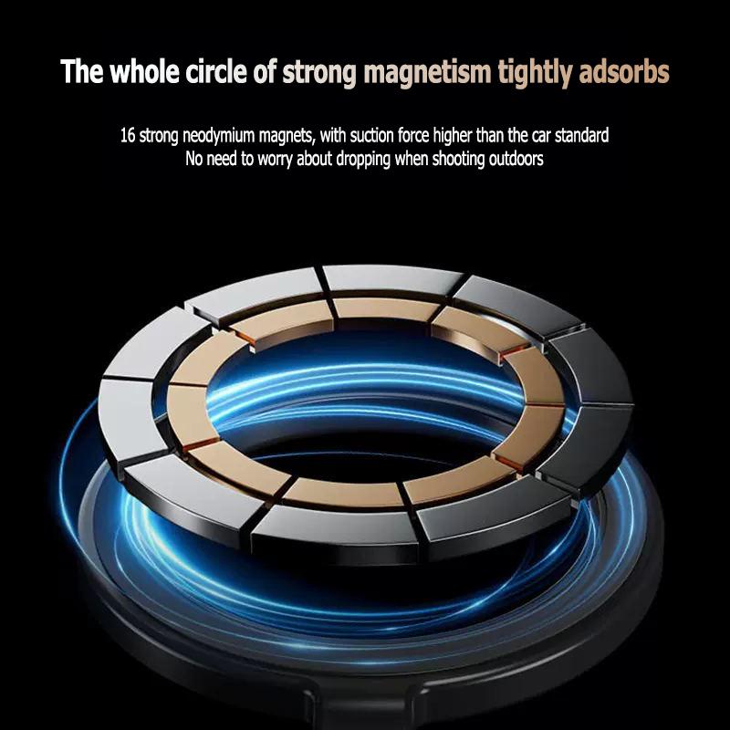 Neck Hanging Phone Mount, Chest Stand, Hands-Free POV/Vlog, Magnetic Ring, Stabilized for iPhone 15/14/13/12, Action Camera, Video Recording, Compatible all iPhones & Android phone - Mobile Accessories