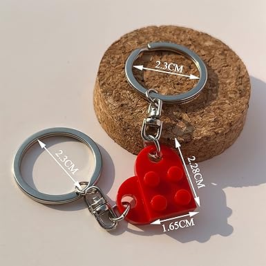 💖Valentine's Day Gifts - Brick Heart Keychain for Boyfriend Girlfriend💖