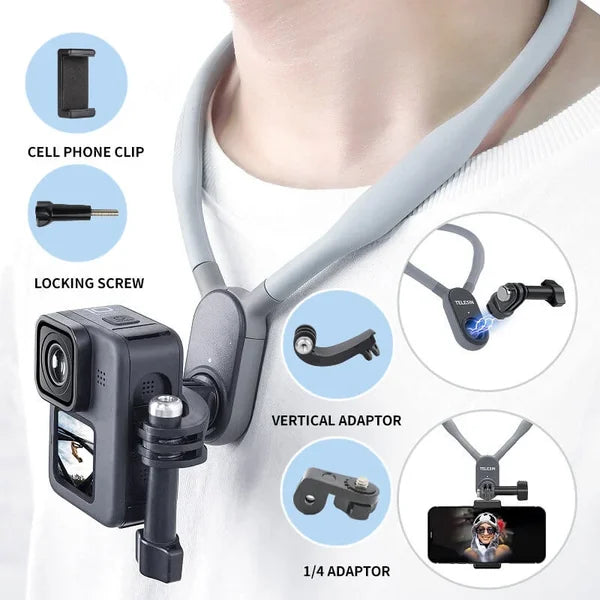 š„Buy 3.15% discountš„U-shaped neck mounted action camera