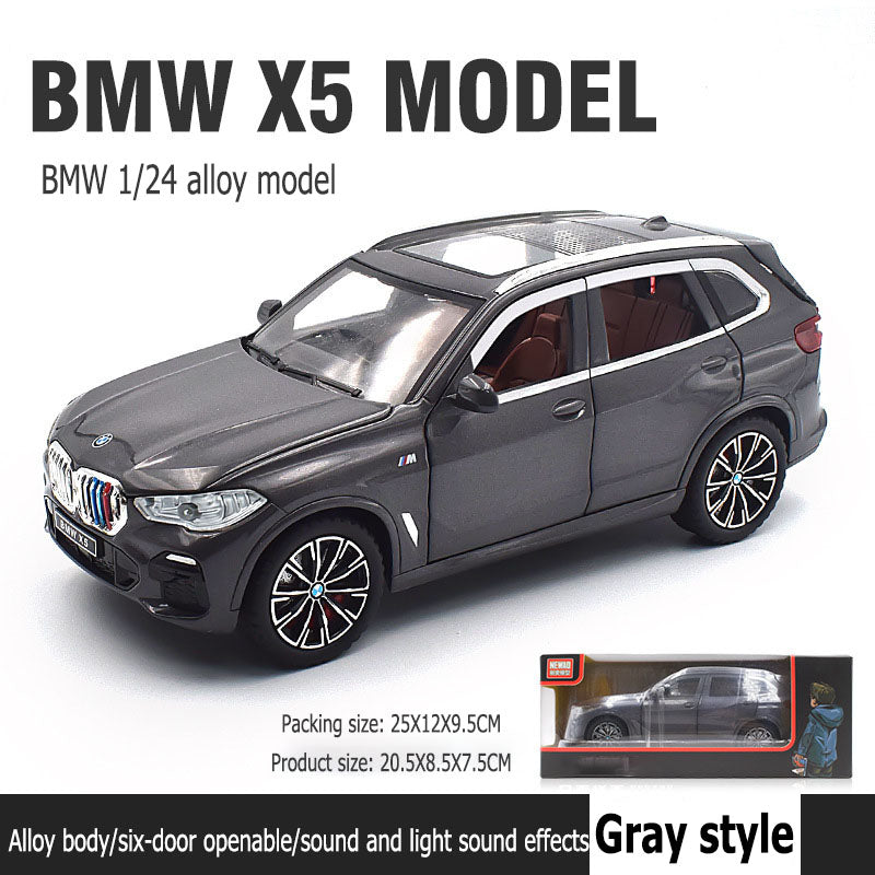 1:24 BMW X5 six places to open Return function Simulated car sounds alloy body