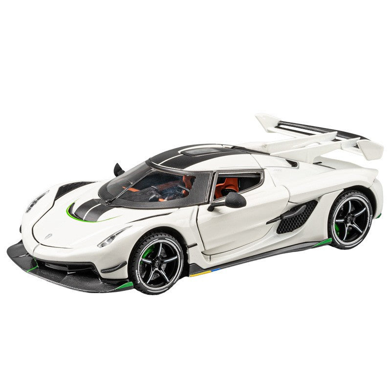 Chezhi 1:24 Koenigsegg large alloy car model supercar door opening with sound and light back