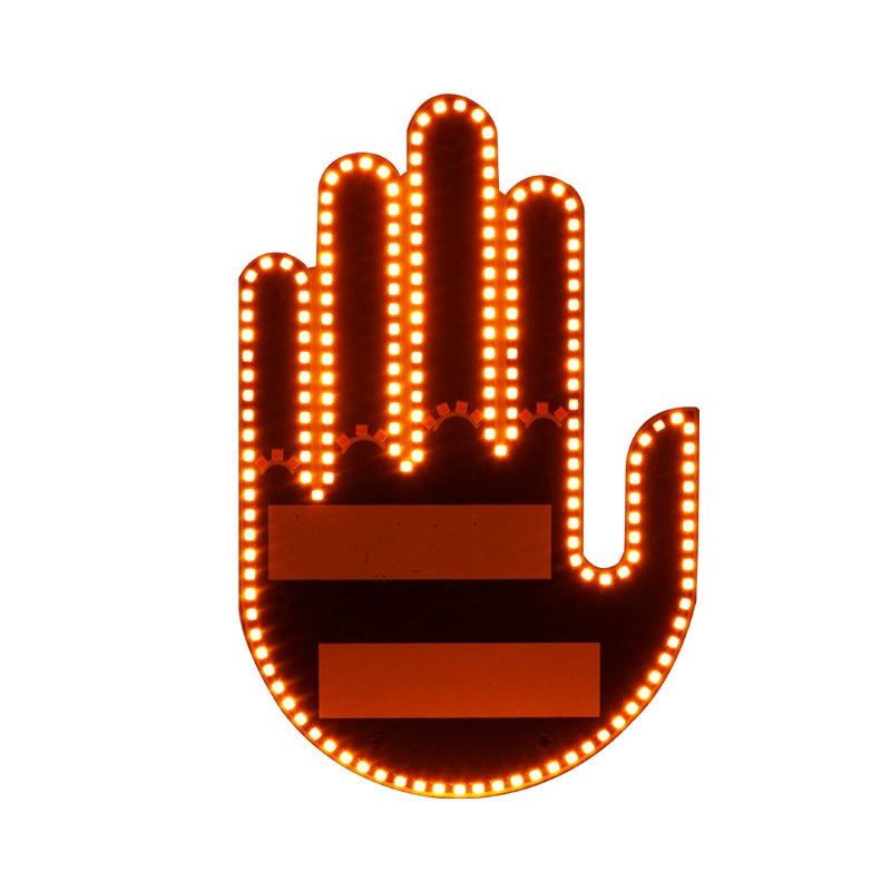 Hand Gesture Light for Car, Finger Gesture Light with Remote, Give The Love & Bird & Wave to Drivers