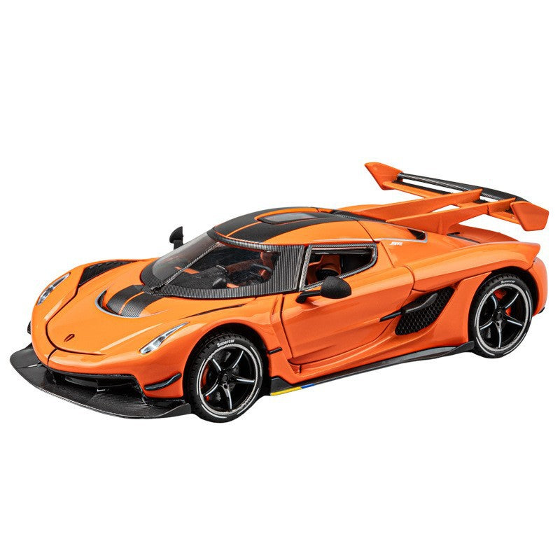 Chezhi 1:24 Koenigsegg large alloy car model supercar door opening with sound and light back