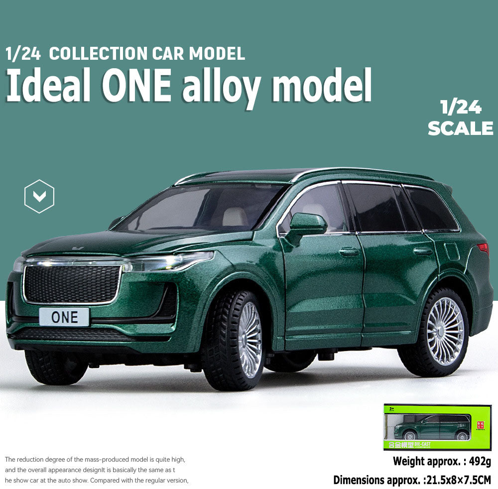 1:24 Ideal ONE alloy and other comparison vehicle models, manually open the door front wheels