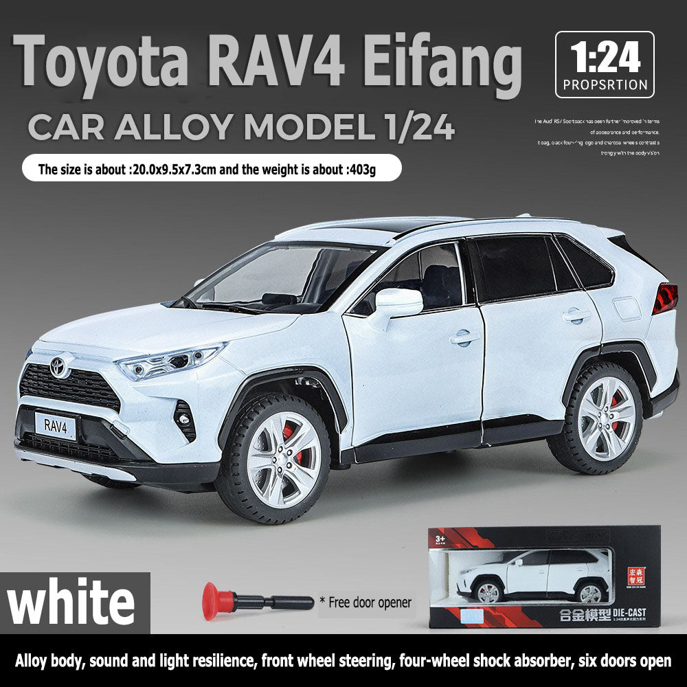 1:24 Toyota Rondo alloy model, large alloy car model Six doors open Front wheel steering