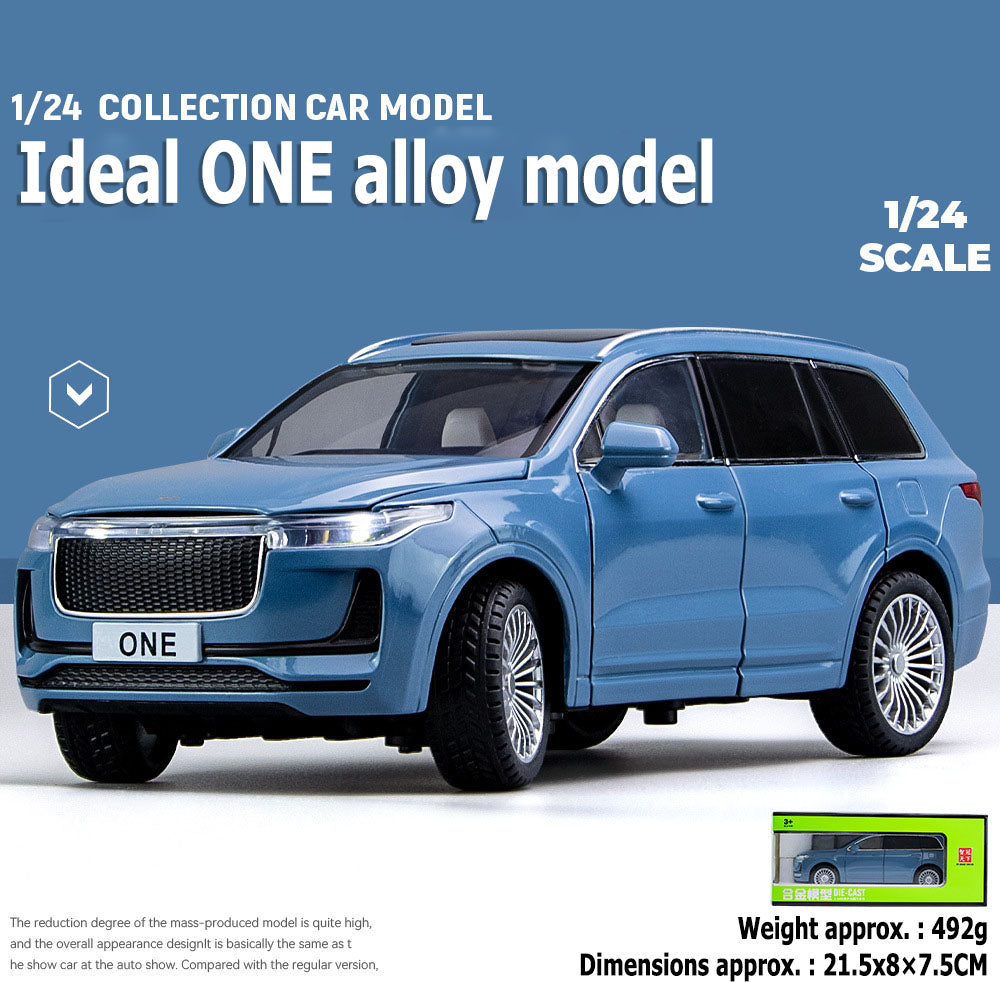 1:24 Ideal ONE alloy and other comparison vehicle models, manually open the door front wheels