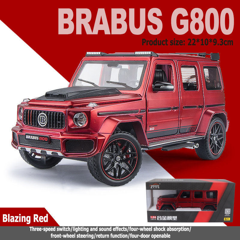 1:24BRABUS G800 large alloy car model three-speed switch, lighting and sound effects