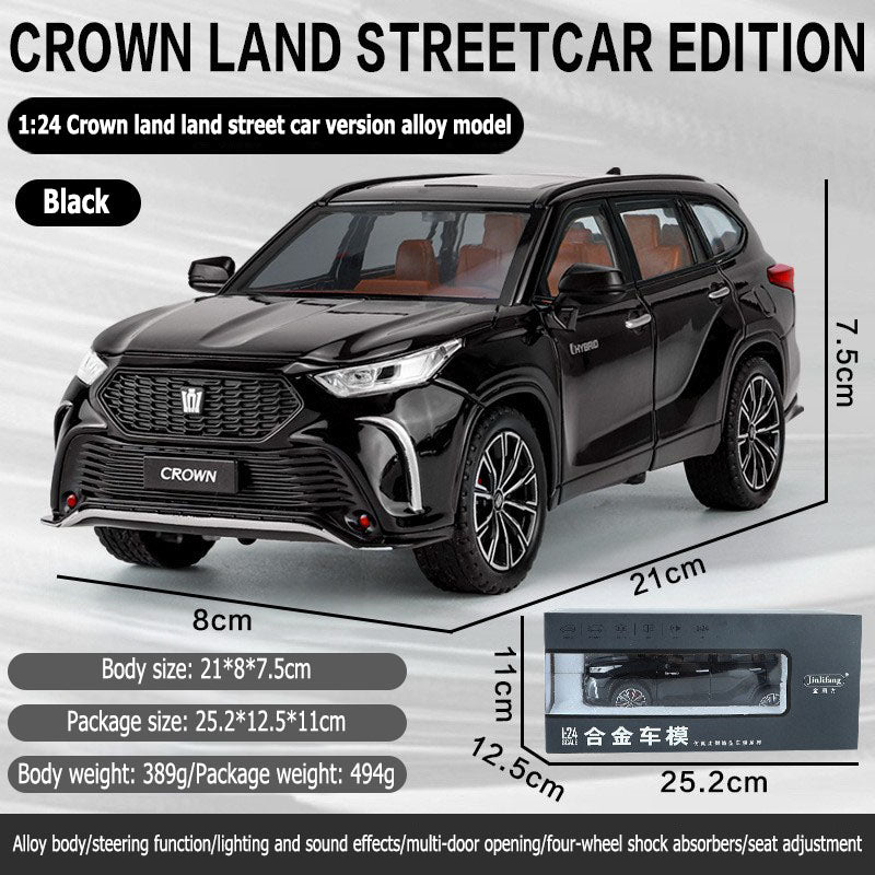 1:24 Crown Land Release Alloy body steering function light and sound door opening seat adjustment