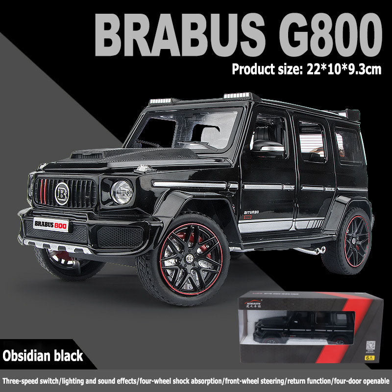 1:24BRABUS G800 large alloy car model three-speed switch, lighting and sound effects