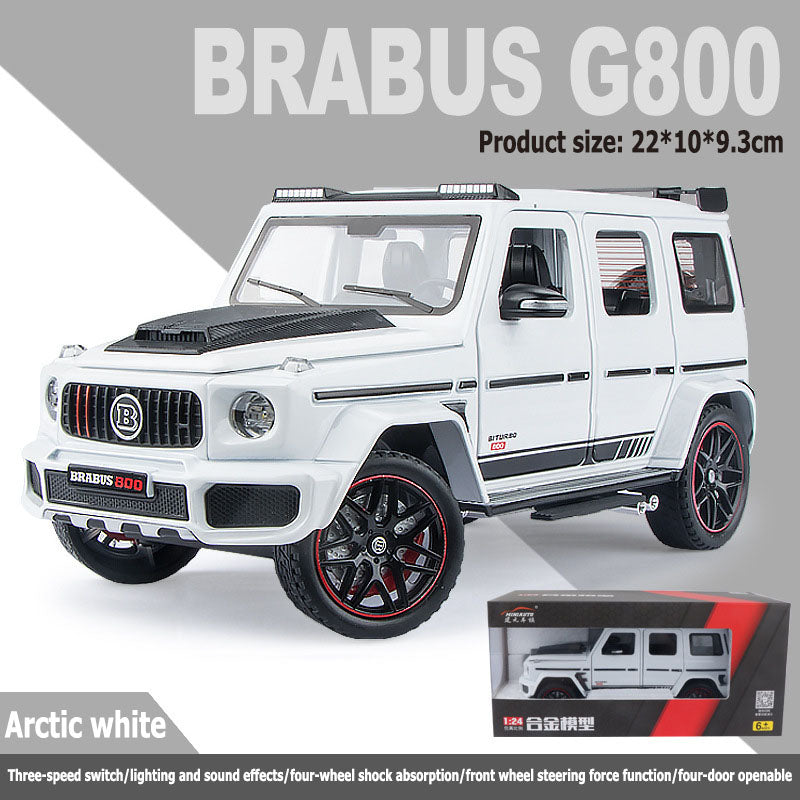1:24BRABUS G800 large alloy car model three-speed switch, lighting and sound effects