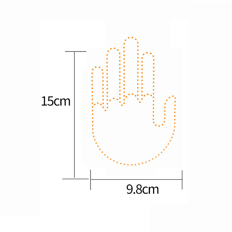 Hand Gesture Light for Car, Finger Gesture Light with Remote, Give The Love & Bird & Wave to Drivers