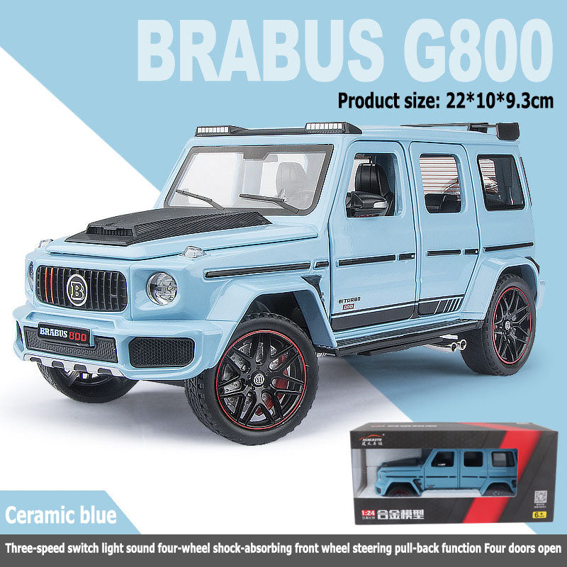 1:24BRABUS G800 large alloy car model three-speed switch, lighting and sound effects