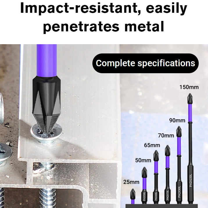 Upgraded High Hardness And Strong Magnetic Bit(6pcs set - free base)