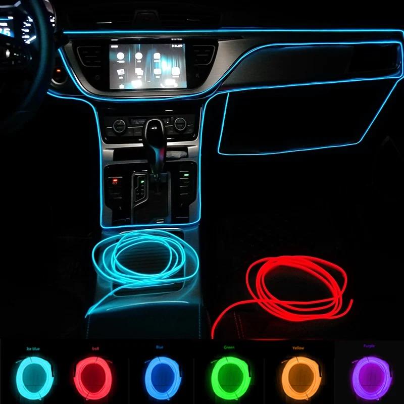 Car Lighting Kit Car Interior Decorative lighting accessories Wiring Neon Strip