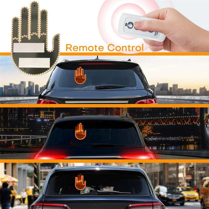 Hand Gesture Light for Car, Finger Gesture Light with Remote,  Give The Love & Bird & Wave to Drivers