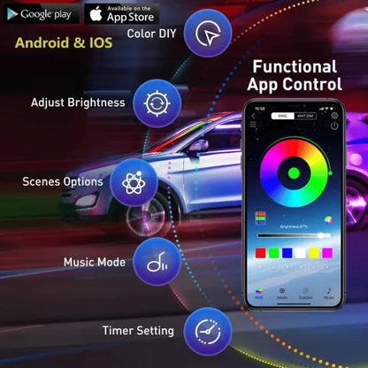 (🔥HOT SALE NOW 49% OFF) - New Car Chassis Flexible RGB Waterproof LED Strip Lights (4PCS)