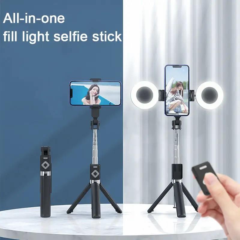 [Imoli Dual Light Selfie Stick] New 6-in-1 Mobile Phone Bluetooth Remote Control Selfie Stick