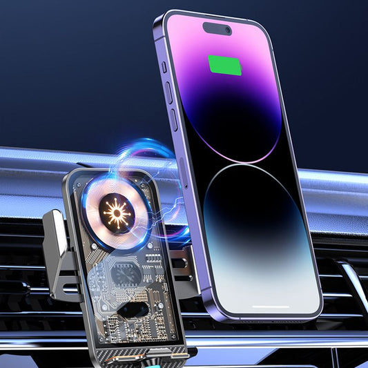 🔥Mechanical Car Phone Holder Support Wireless Charging🔥