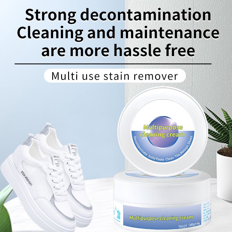 All-Purpose White Shoes Cleaning Cream With Wipe Sponge