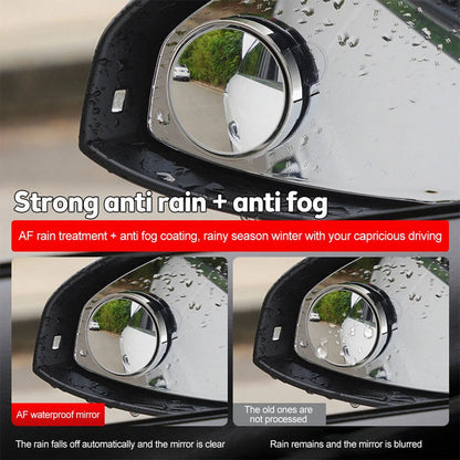 Vehicle Blind Spot Mirror 360° Rotate Sway Adjustable HD Glass Convex Mirror