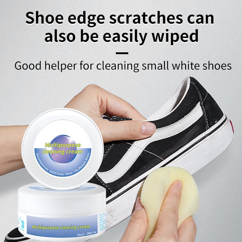 All-Purpose White Shoes Cleaning Cream With Wipe Sponge