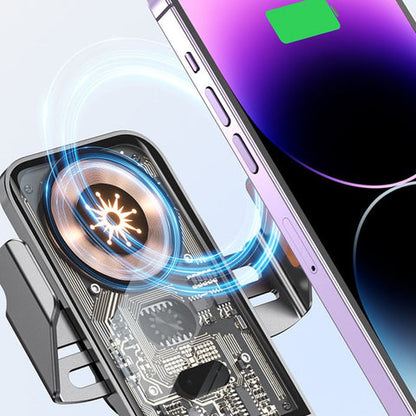 🔥Mechanical Car Phone Holder Support Wireless Charging🔥