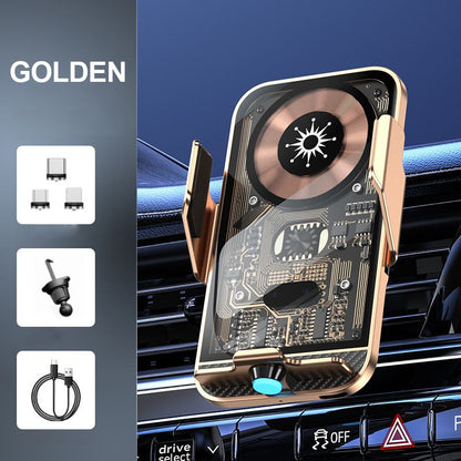 🔥Mechanical Car Phone Holder Support Wireless Charging🔥