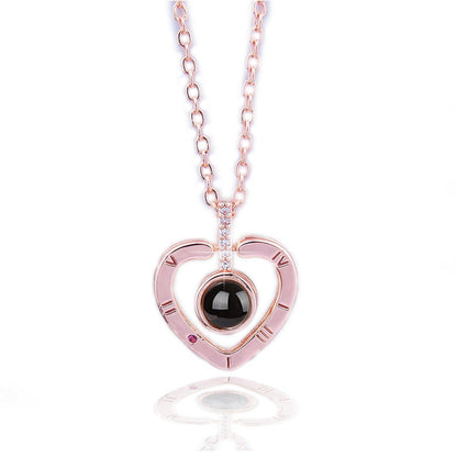 100 Languages I Love You Projection Necklace Valentine's Day