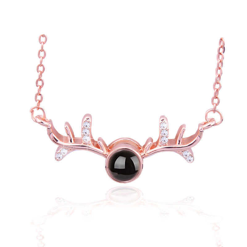 100 Languages I Love You Projection Necklace Valentine's Day