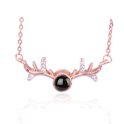 100 Languages I Love You Projection Necklace Valentine's Day