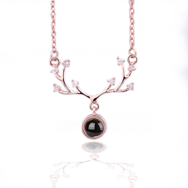 100 Languages I Love You Projection Necklace Valentine's Day