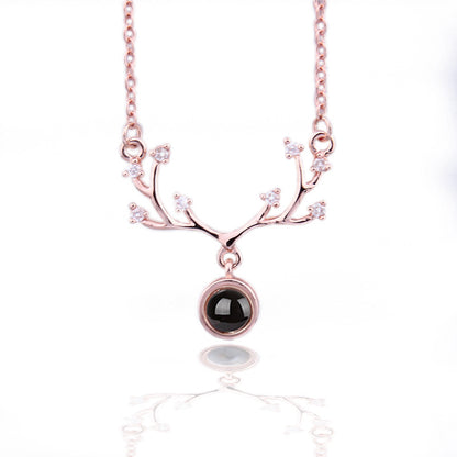 100 Languages I Love You Projection Necklace Valentine's Day