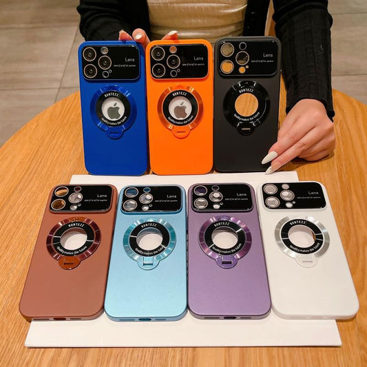MagSafe iPhone15 14 13 Case with Integrated Stand and Large Window Design