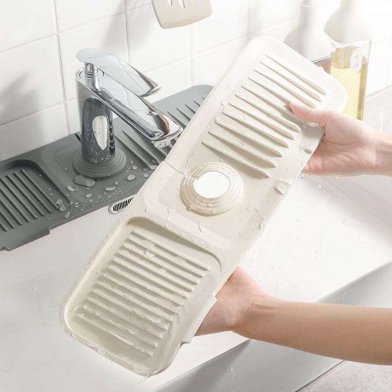 Faucet Absorbent Mat Silicon Kitchen Sink Splash Guard Drain Pad Water Splash Catcher Mats