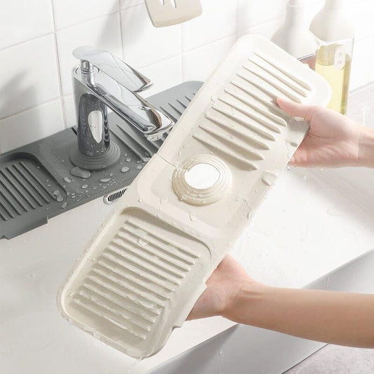 Faucet Absorbent Mat Silicon Kitchen Sink Splash Guard Drain Pad Water Splash Catcher Mats