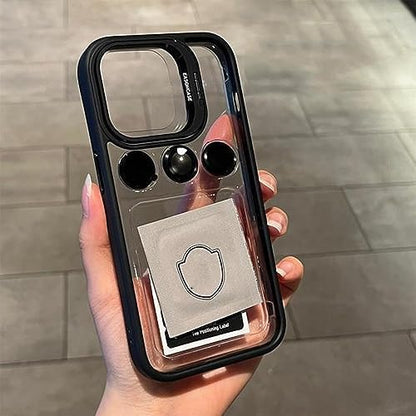 Lens cover bracket with the same lens film transparent mobile phone case