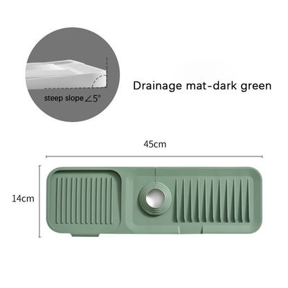 Faucet Absorbent Mat Silicon Kitchen Sink Splash Guard Drain Pad Water Splash Catcher Mats