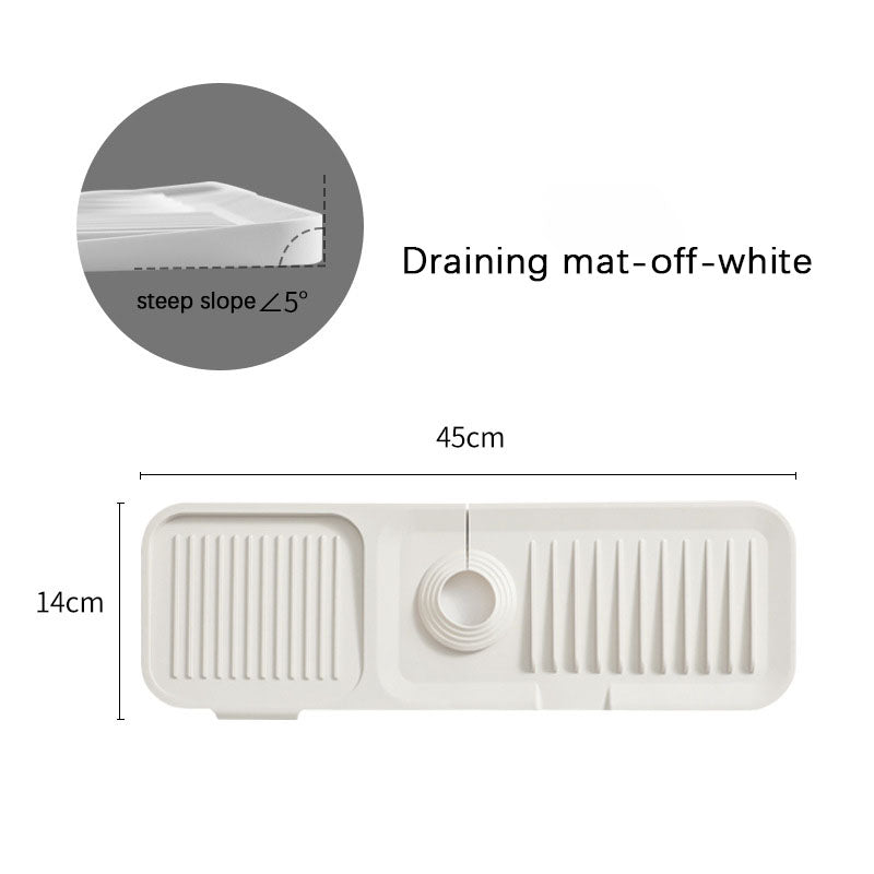Faucet Absorbent Mat Silicon Kitchen Sink Splash Guard Drain Pad Water Splash Catcher Mats