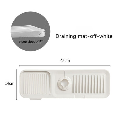 Faucet Absorbent Mat Silicon Kitchen Sink Splash Guard Drain Pad Water Splash Catcher Mats