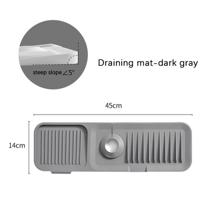 Faucet Absorbent Mat Silicon Kitchen Sink Splash Guard Drain Pad Water Splash Catcher Mats