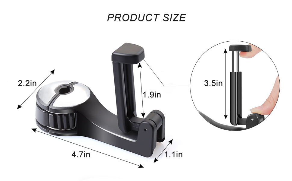 ⚡️[1Set/2PCS] Car Seat Rear Hook With Mobile Phone Holder