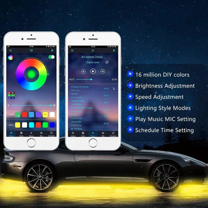 (🔥HOT SALE NOW 49% OFF) - New Car Chassis Flexible RGB Waterproof LED Strip Lights (4PCS)
