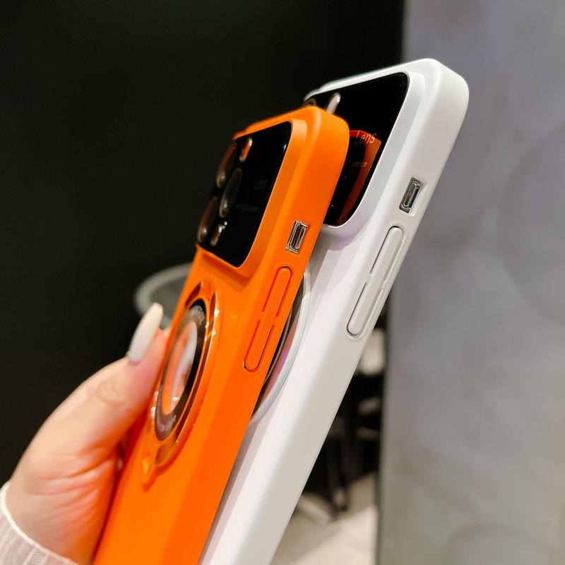 MagSafe iPhone15 14 13 Case with Integrated Stand and Large Window Design