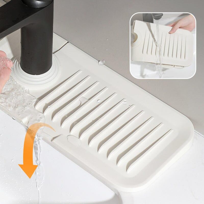 Faucet Absorbent Mat Silicon Kitchen Sink Splash Guard Drain Pad Water Splash Catcher Mats