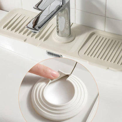 Faucet Absorbent Mat Silicon Kitchen Sink Splash Guard Drain Pad Water Splash Catcher Mats
