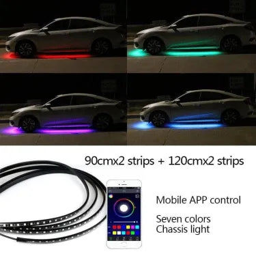 (🔥HOT SALE NOW 49% OFF) - New Car Chassis Flexible RGB Waterproof LED Strip Lights (4PCS)
